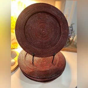 Elegant  Hand Woven Nito rattan Charger Plates